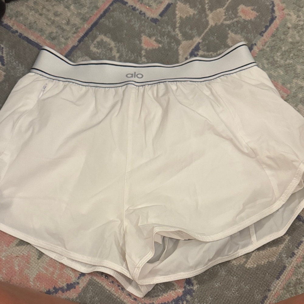 ALO Yoga White Running Shorts